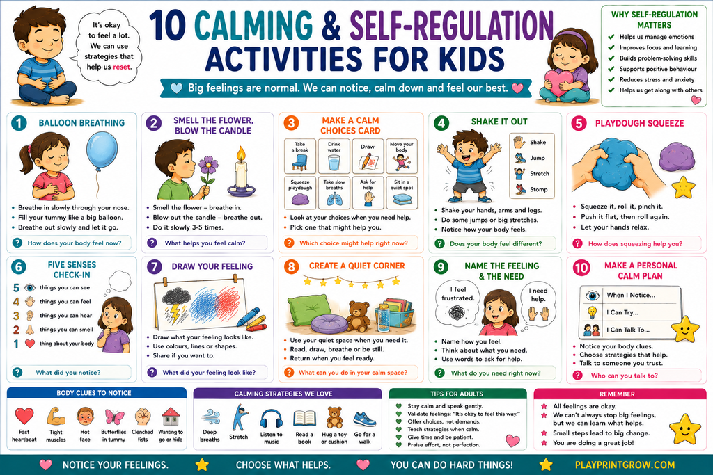 10 Calming & Self-Regulation Activities for Kids