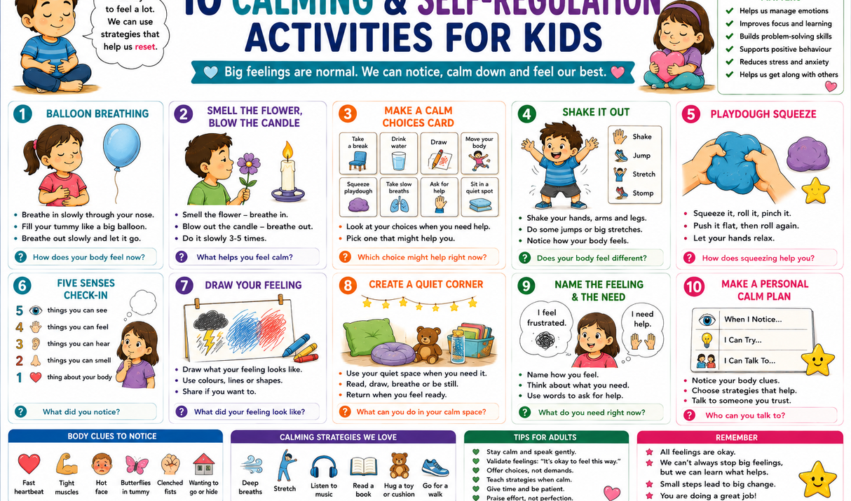 Calming & Self-Regulation Activities for Kids