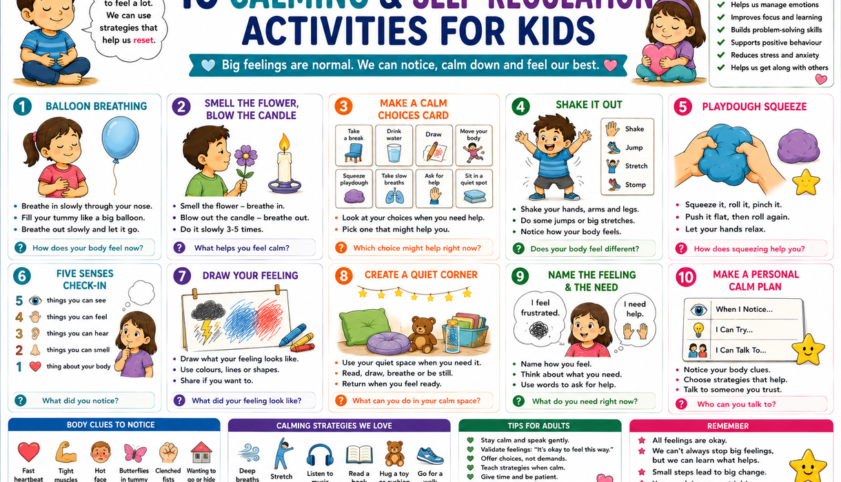 10 Calming & Self-Regulation Activities for Kids