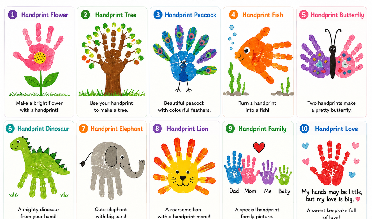 Easy Handprint Art Ideas for Kids