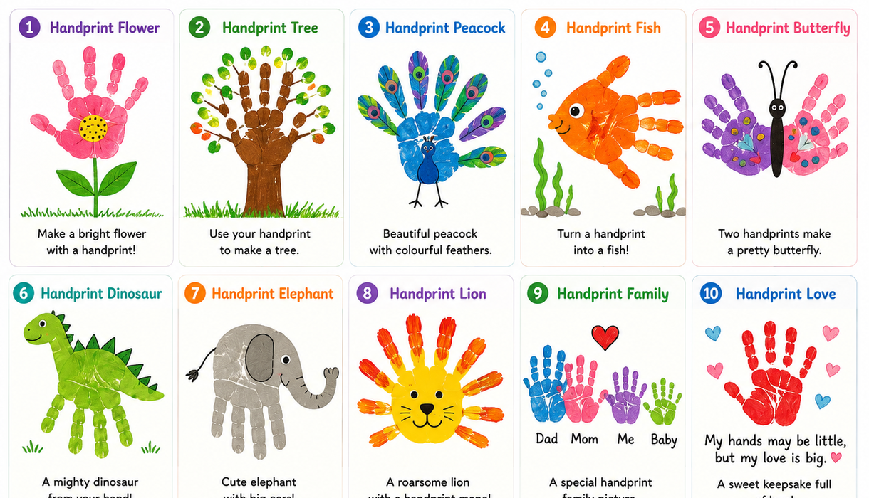 Easy Handprint Art Ideas for Kids – 10 Fun Crafts