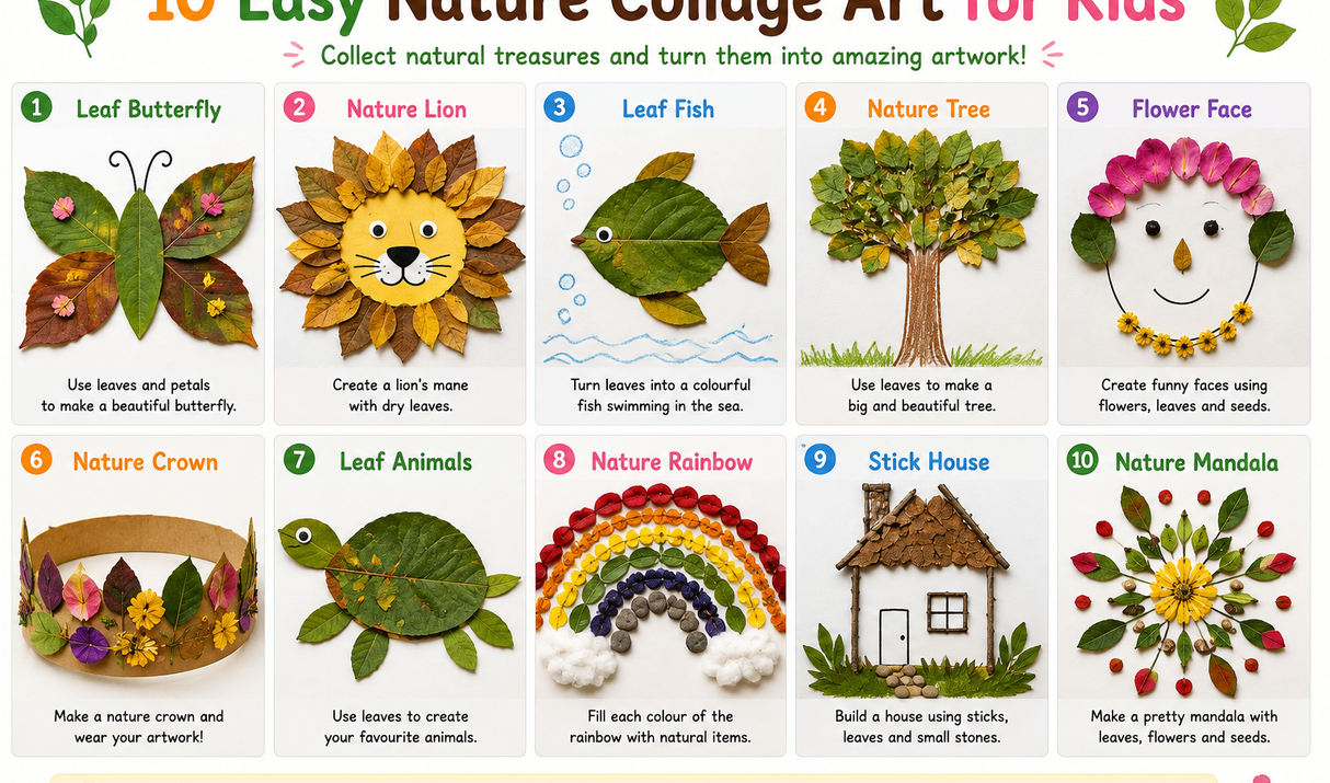 Easy Nature Collage Art for Kids