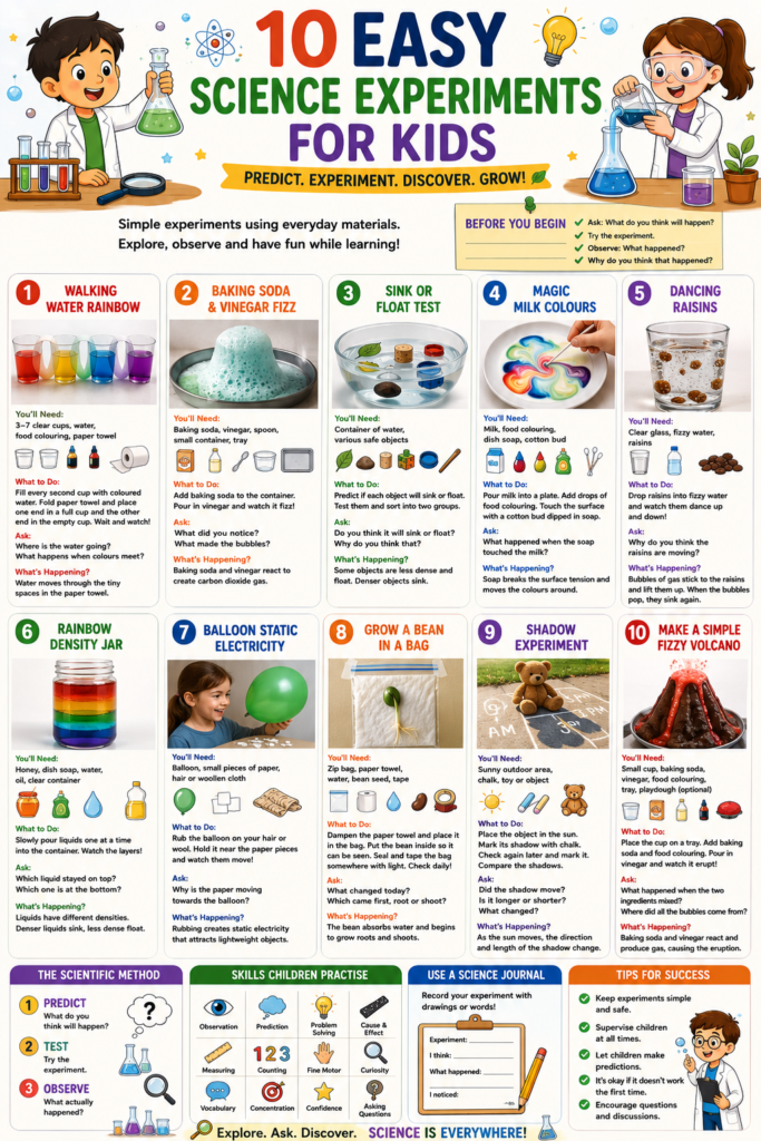 10 Easy Science Experiments for Kids