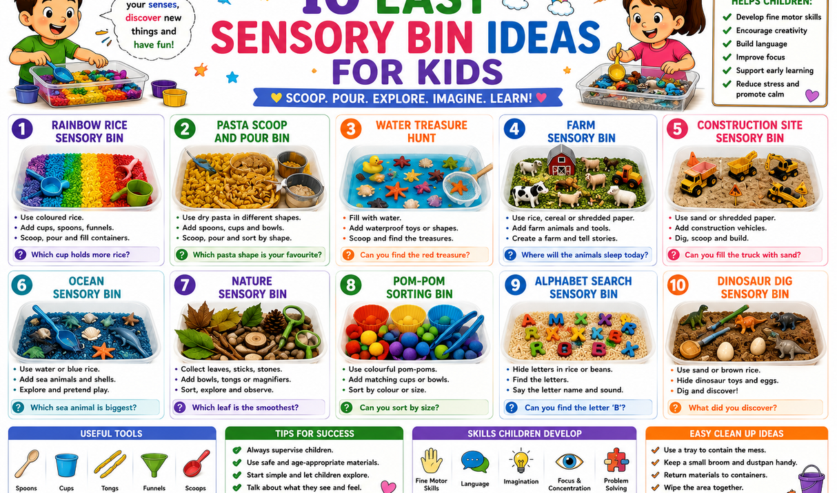 Easy Sensory Bin Ideas for Kids