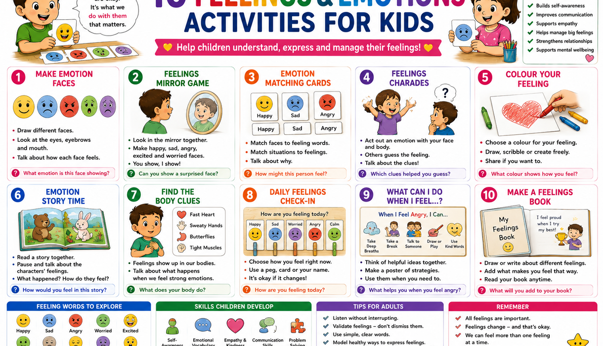 10 Feelings & Emotions Activities for Kids