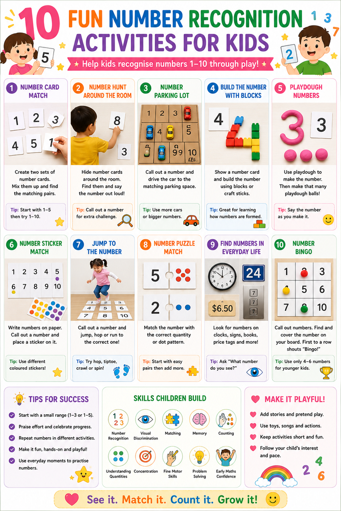 10 Fun Number Recognition Activities for Kids