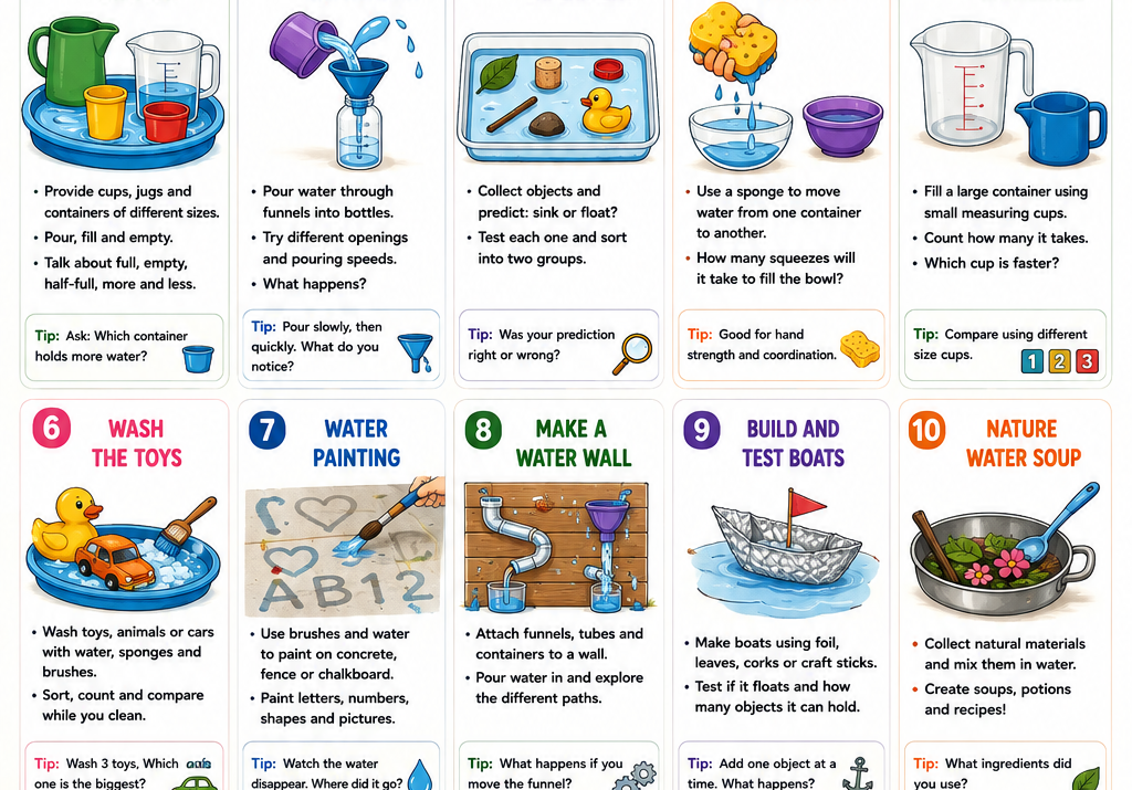 Fun Outdoor Water Play Learning Activities for Kids
