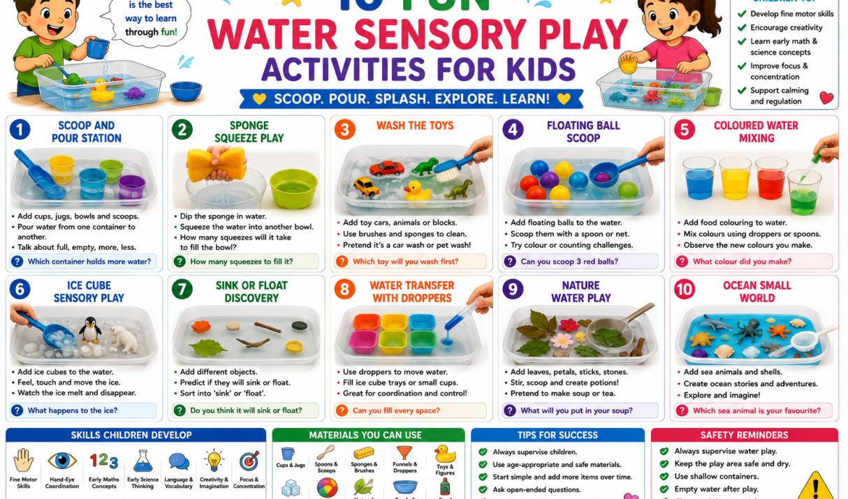 Fun Water Sensory Play Activities for Kids