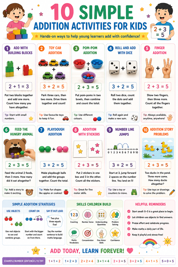 10 Simple Addition Activities for Kids