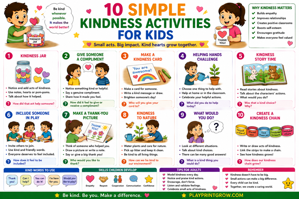 10 Simple Kindness Activities for Kids