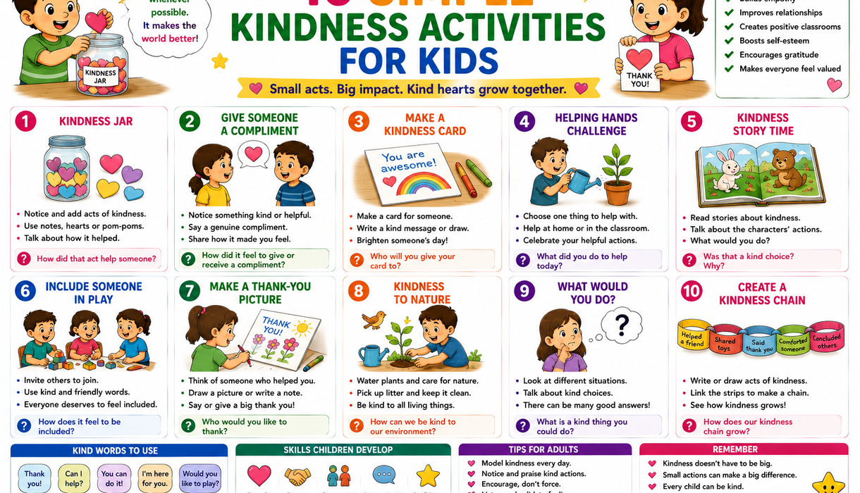 10 Simple Kindness Activities for Kids