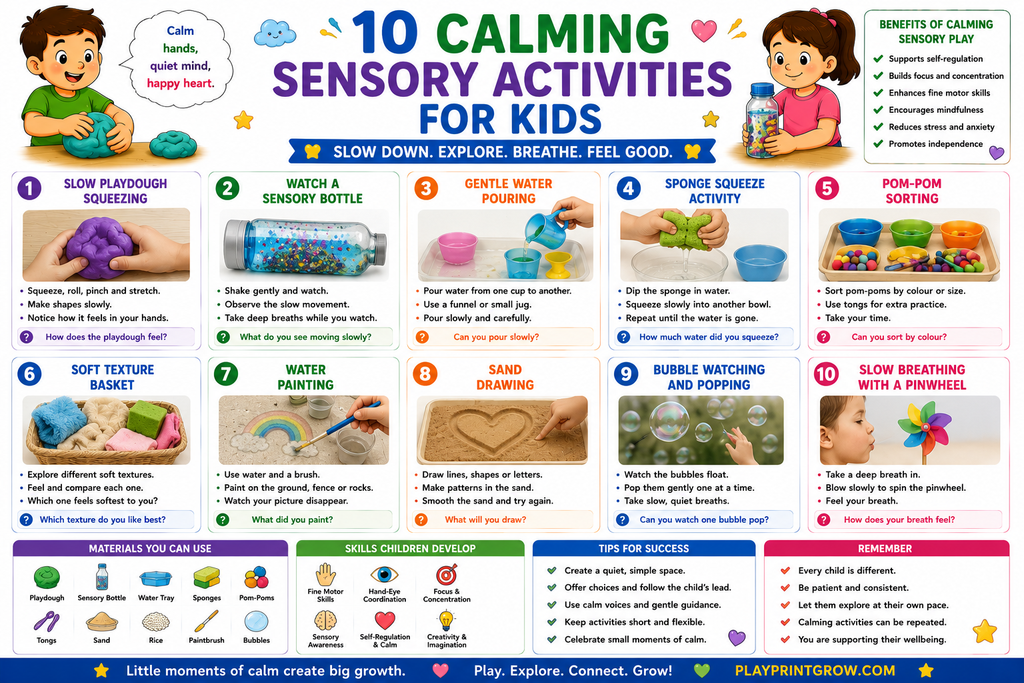 10 Calming Sensory Activities for Kids