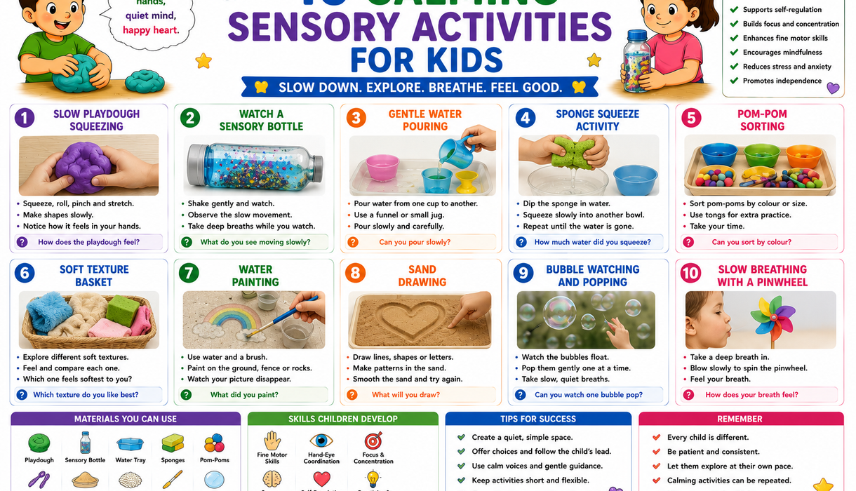 10 Calming Sensory Activities for Kids