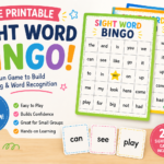 Free Sight Word Bingo Printable Game for Kids.