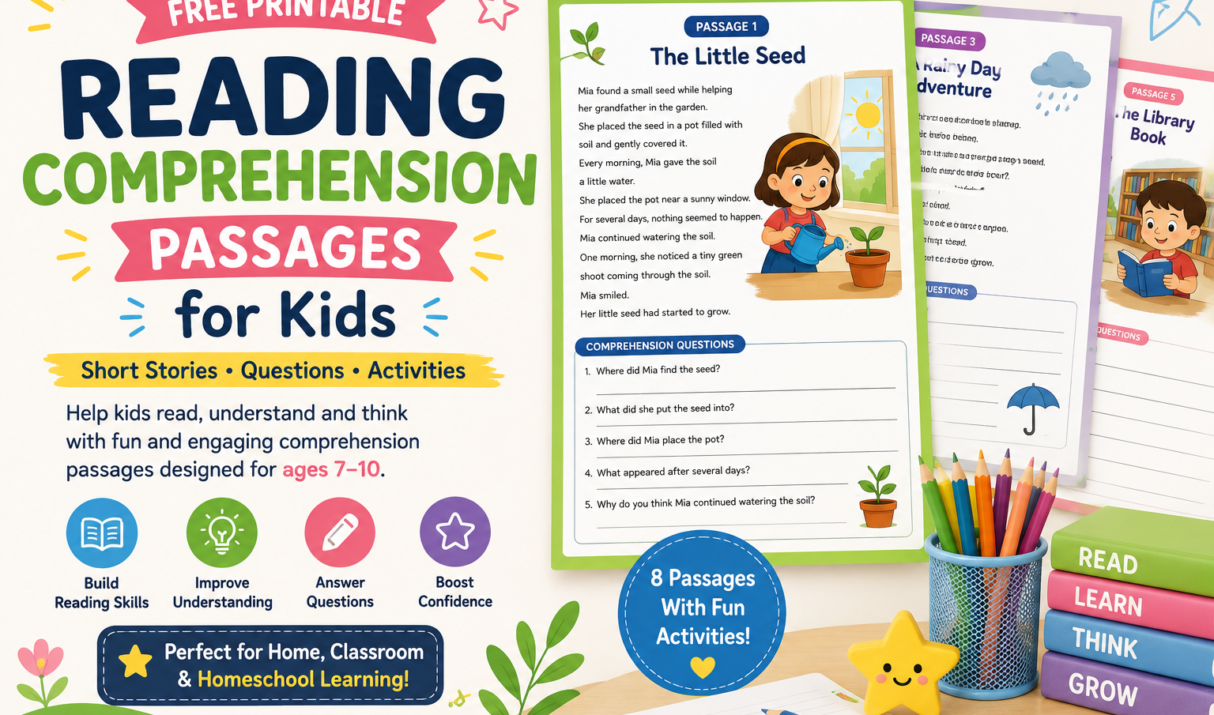 Free Reading Comprehension Passages for Kids