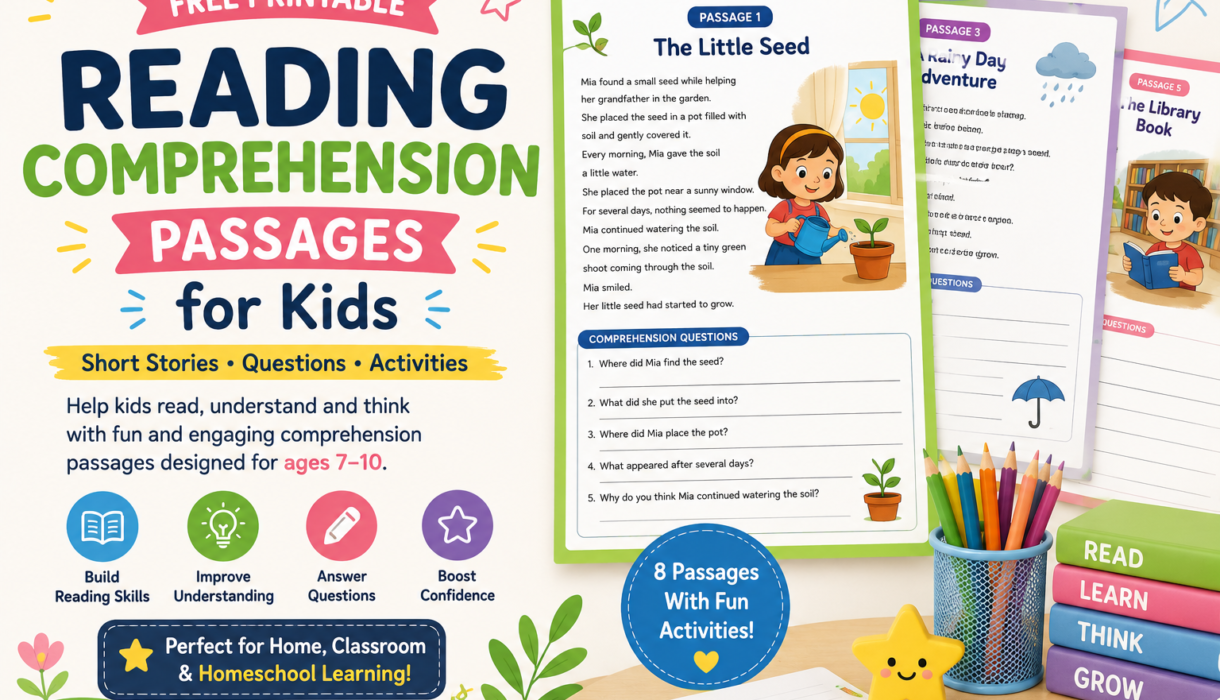 Free Reading Comprehension Passages for Kids