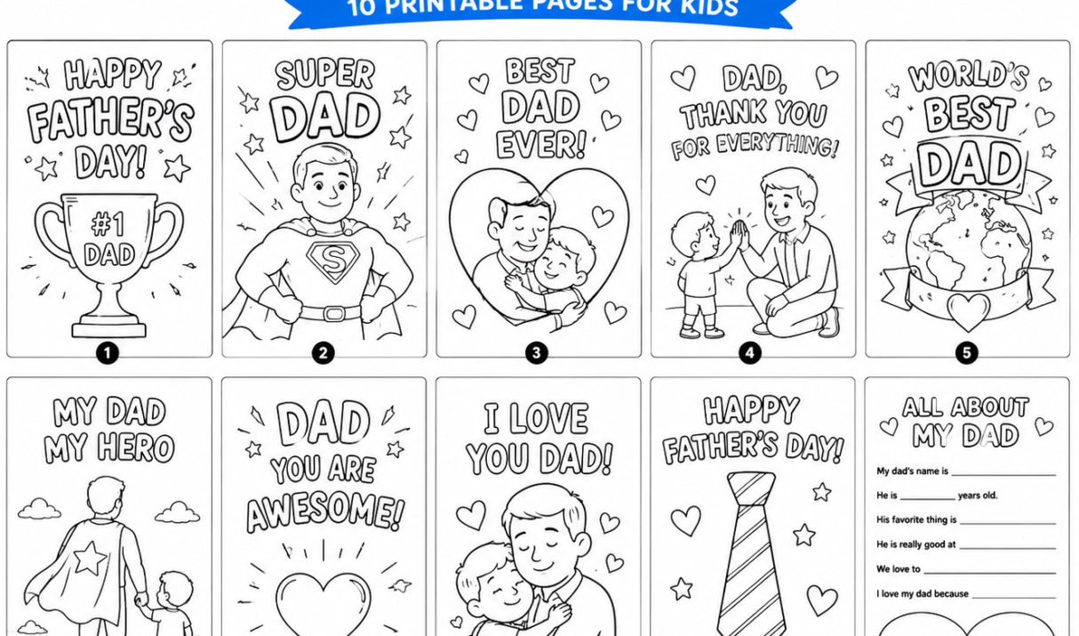 Father’s Day coloring printable