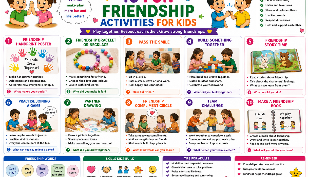 10 Fun Friendship Activities for Kids