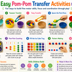 10 Easy Pom-Pom Transfer Activities for Kids