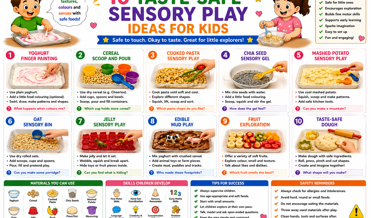 Taste-Safe Sensory Play Ideas for Kids